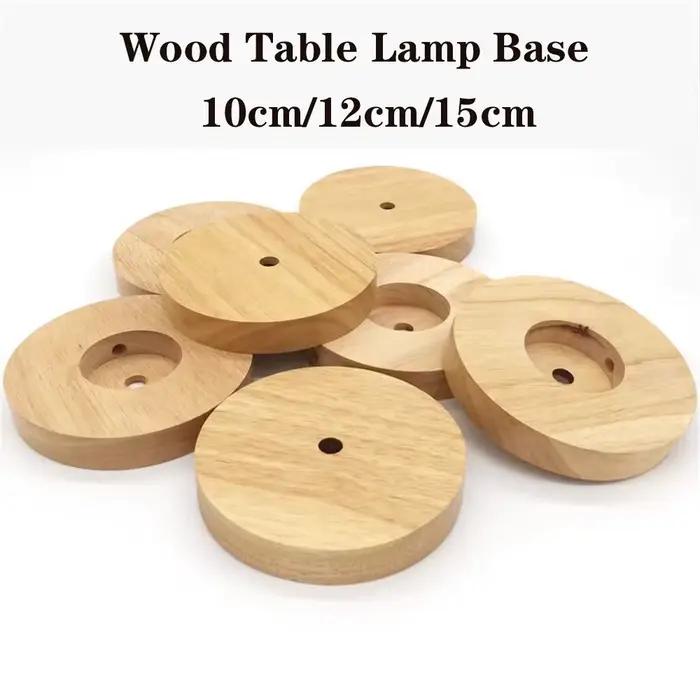 Base de lampe en bois ronde haute qualité pour lampe de table DIY adaptable à plusieurs tailles et couleurs pour intérieur élégant occasions spéciales