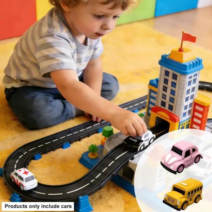 Mini voiture de police jouet pour circuit de jeu | Mini véhicule en plastique | Idéal pour le jeu imaginatif des enfants Jouet pour enfants