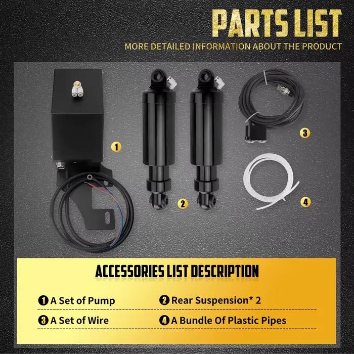 Kits de Suspension pneumatique arrière réglables pour moto, pour Harley Touring Road King Street Electra Glide Ultra Road Glide 1994-Up