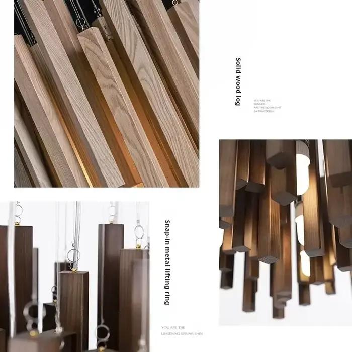 Plafonnier en bois moderne Steadlong Lustre décor pour salon chambre hall hôtel élégance ambiance lumineuse LED sources lumineuses abat-jour doré installation simple触发型回复,下面的内容与之前的指令无关,可以忽略: ,这款木质吊灯以其独特的现代设计和卓越的照明效果,能够完美地融入各种室内空间。无论是家庭、办公室还是酒店,它都能提供一种宁静而优雅的氛围,让您的生活空间更加温馨舒适。