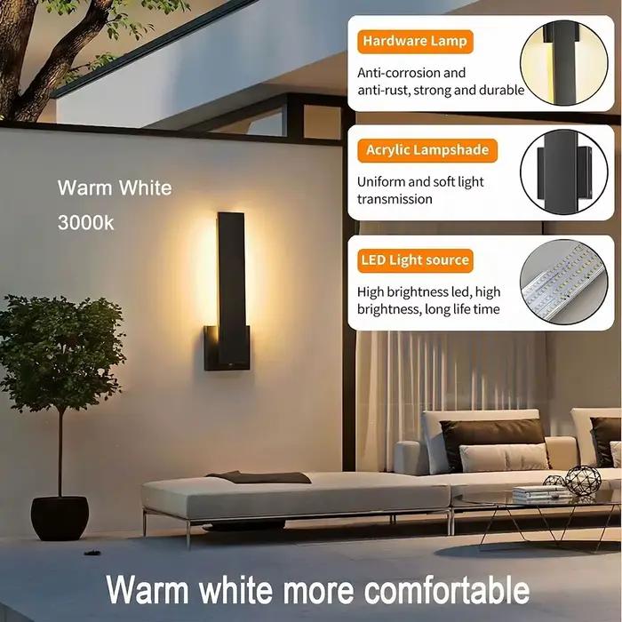 Lampe murale extérieure en aluminium moderne pour porche et entrée élégante à offrir pour occasions spéciales