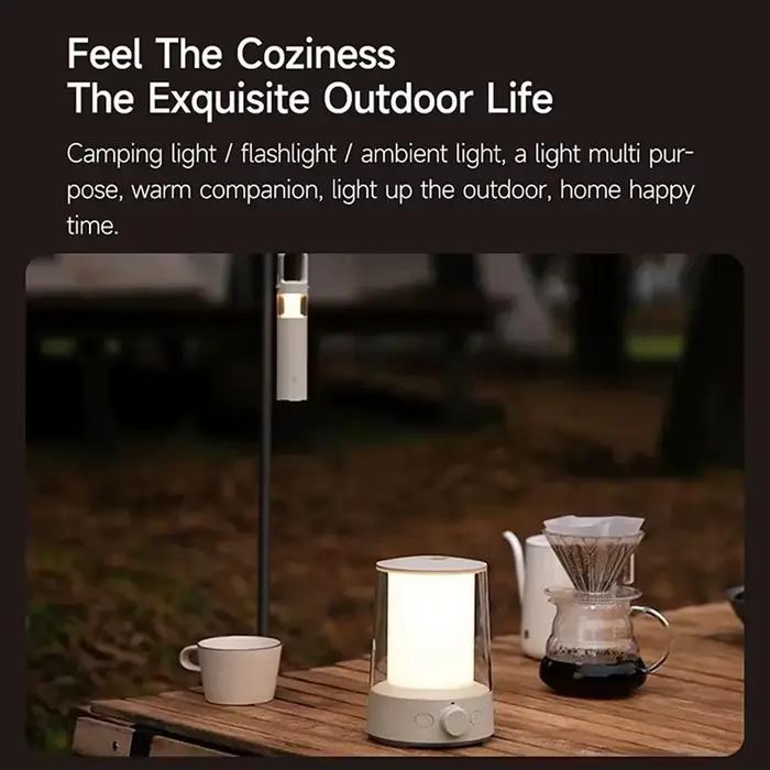 Xiaomi Mijia – lampe de Camping fendue, contrôle intelligent, lumière ambiante, lampe de poche à gradation continue, étanche à la poussière, Rechargeable, IP54