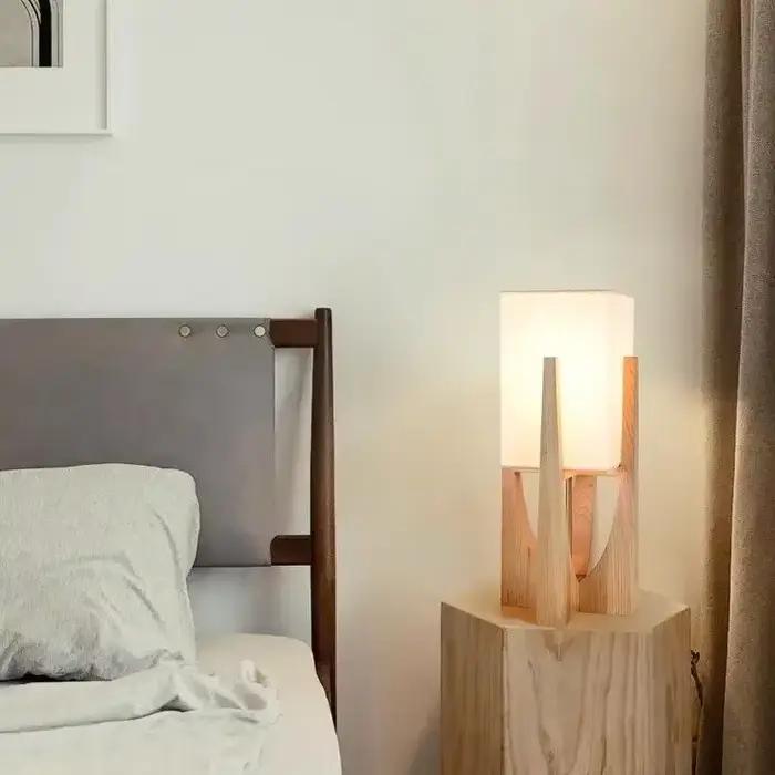 Lampadaire designers nordiques lampe de style japonais pour salon chambre canapé chevet en bois massif