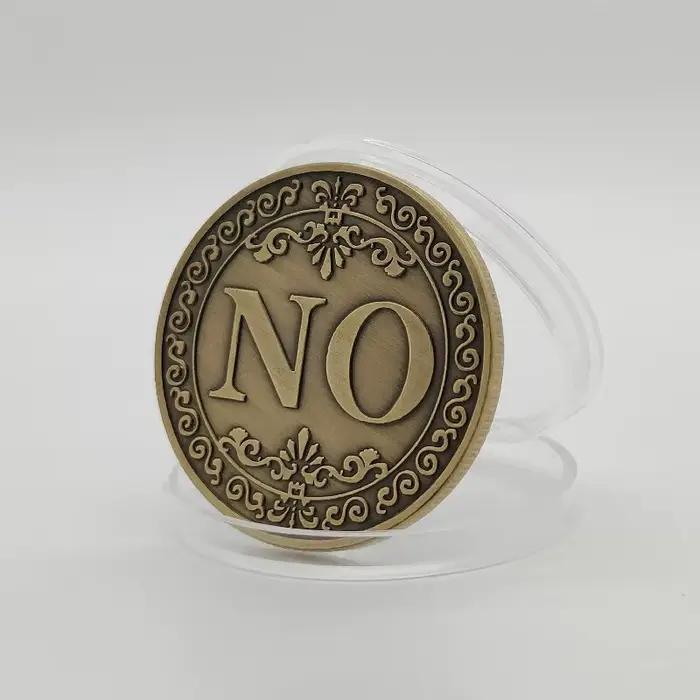 Pièce commémorative en Bronze oui ou pas, 1 pièce, Souvenir, pièces de monnaie sans monnaie, accessoire de jeu, pièces de défi, Collection de décoration artisanale