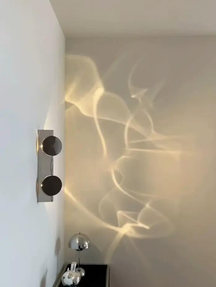 Applique murale LED Shadow au design ondulé créatif