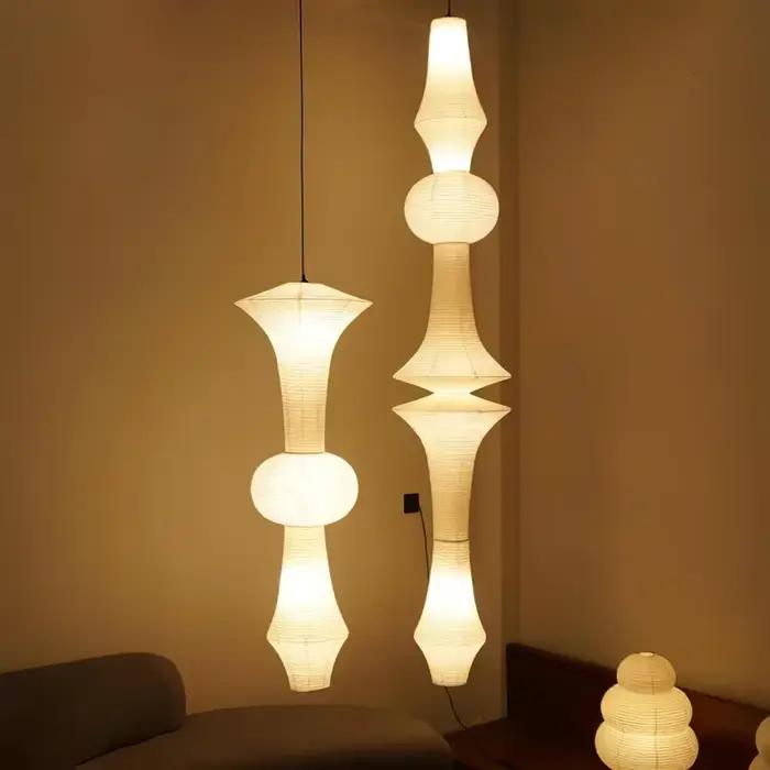2025 papier de riz suspension Akari design lampe japonaise suspendue