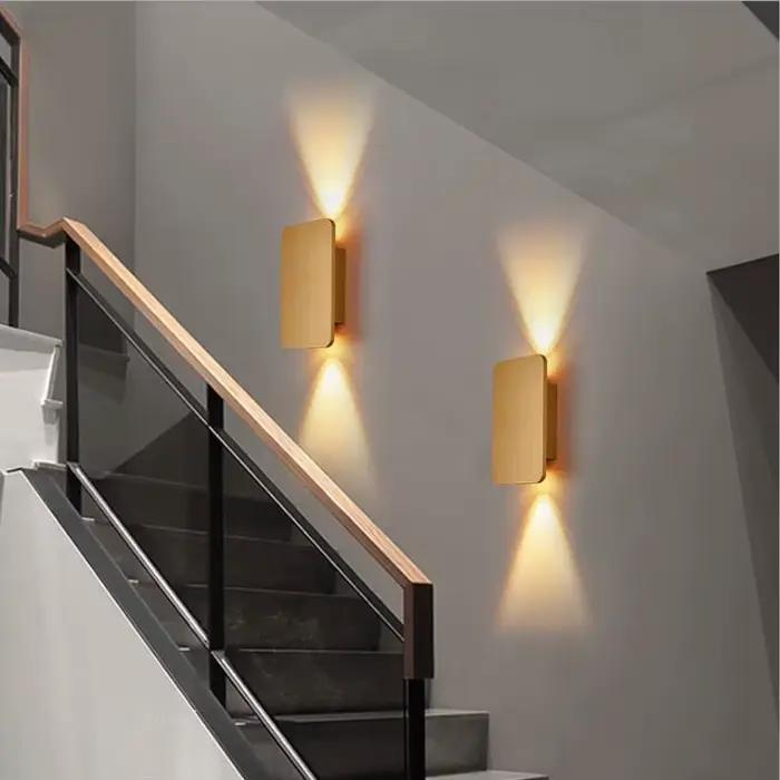 Applique Murale LED en Aluminium Brossé au Design Moderne et Simple