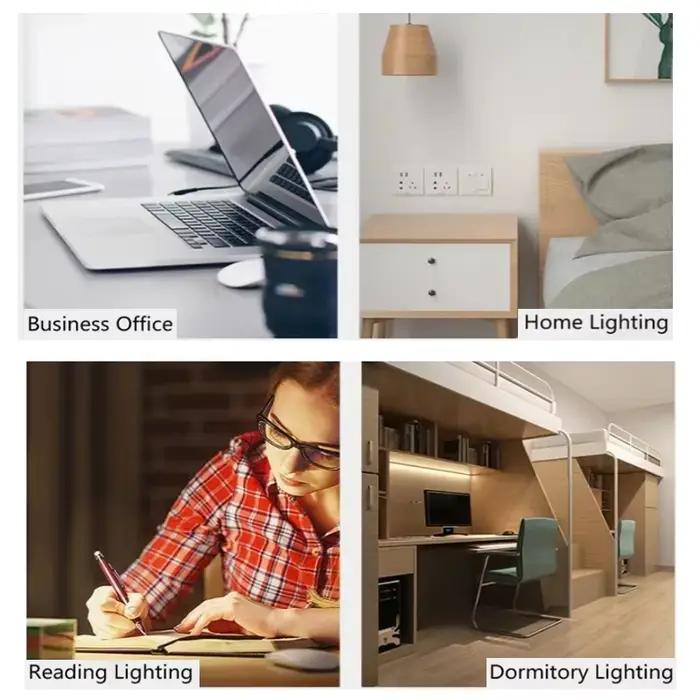 Lampe de Lecture LED à Intensité Variable Modèle Moderne Lampe Bureau Lampe Clipser Lampe De Chevet Protection Yeux Occasions Spéciales