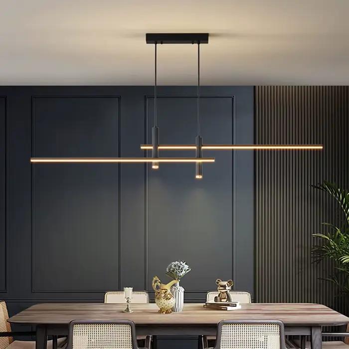Lampe suspendue linéaire pour îlot de cuisine