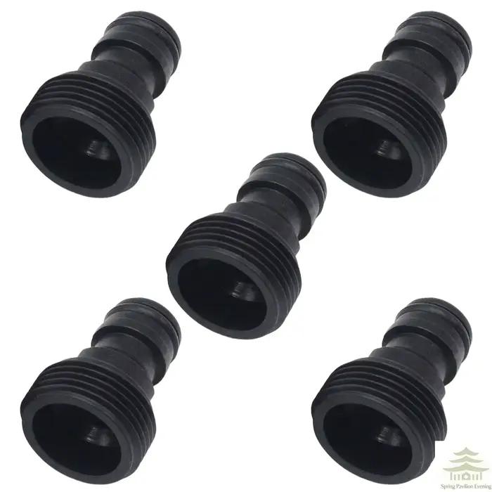 Raccords filetés, joint fileté, hydraulique, jardin, plastique, raccord rapide, tuyau d'eau, 1/2 pouce, 5 pièces, adaptateur de robinet