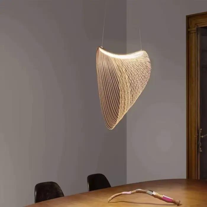 LED bois suspension pour chambre salon salle à manger Restaurant décoration moderne design
