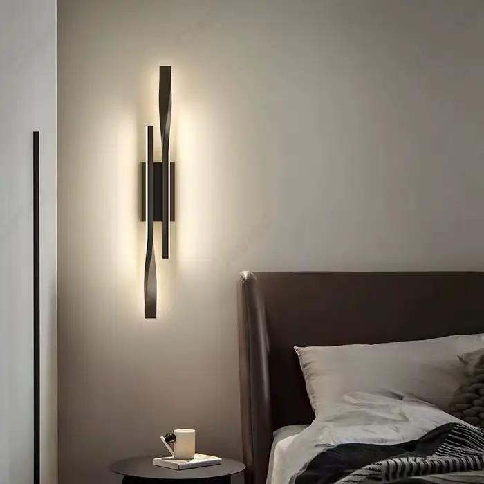 Moderne minimaliste LED salon fond mur couloir applique chambre chevet lampes d'éclairage décoratif