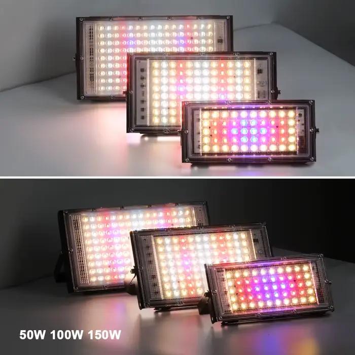 Lampe LED hydroponique pour la croissance des plantes, éclairage pour serre, graines, fleurs, 50W, 100W, 150W, 220V