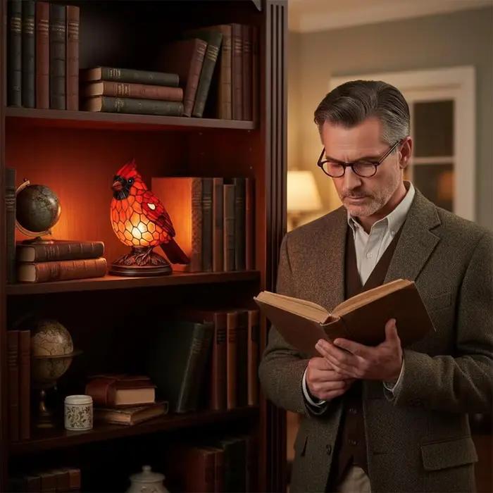 Lampe cardinale Table moderne oiseau Led nuit Design créatif Usb lampes décoratives élégantes maison chevet résine lumière cadeau traditionnel