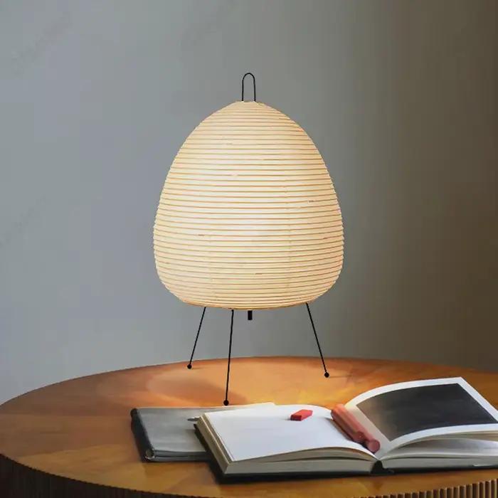 Lampe de table en papier de riz japonais Akari Noguchi Yong pour salon chambre bureau et décoration artistique occasionnelle