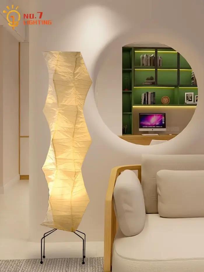 Wine--sabi-Lampadaire LED en papier de riz Akari Noguchi Yong