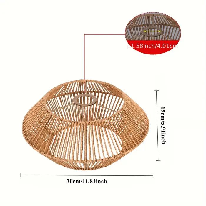 Plafonnier en bambou tricoté à la main JOYINLED pour salon chambre bureau et hôtel ambiance traditionnelle chaleureuse et accueillante à offrir pour mariage anniversaire