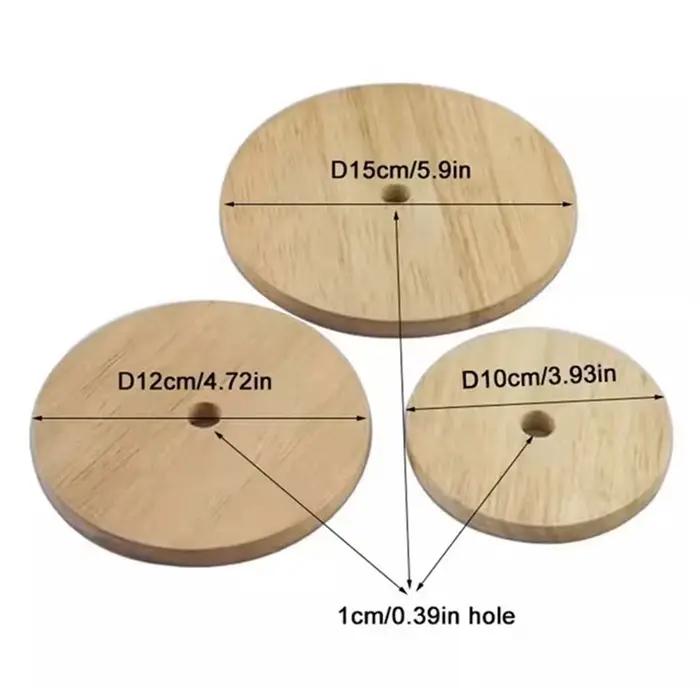 Base de lampe en bois ronde haute qualité pour lampe de table DIY adaptable à plusieurs tailles et couleurs pour intérieur élégant occasions spéciales