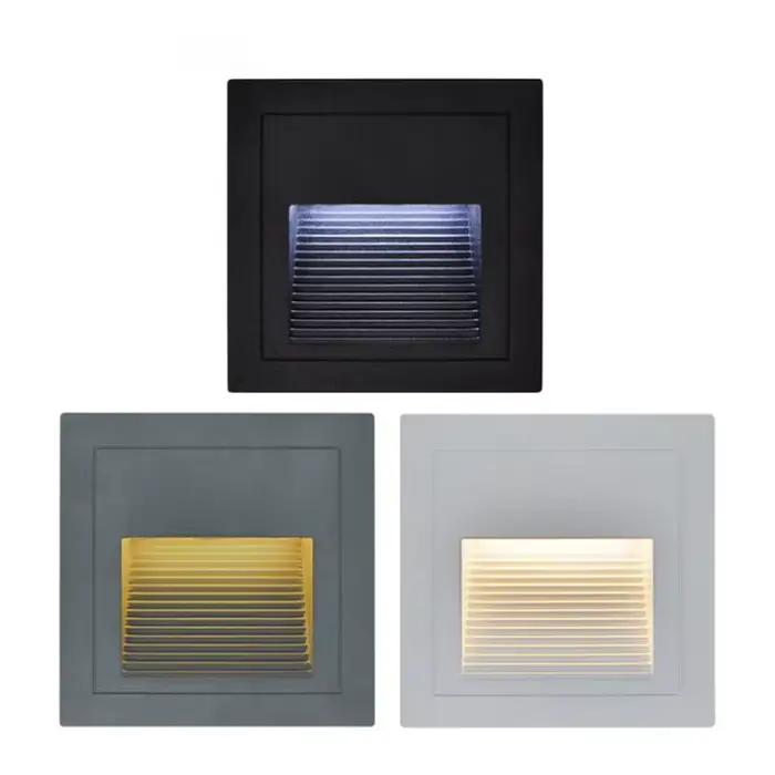 Applique murale LED encastrée pour escalier, éclairage intérieur/extérieur, lumière de marche, éclairage de nuit pour escalier, applique murale de couloir en aluminium