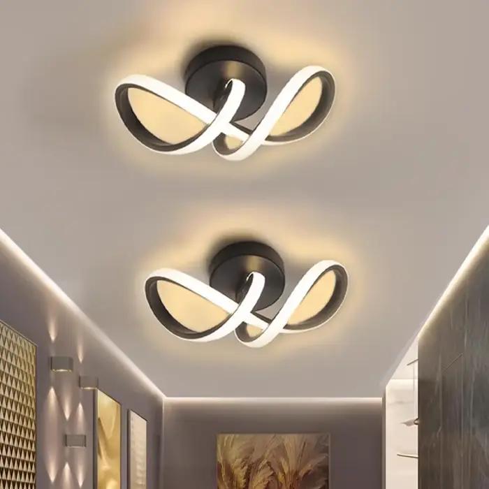 LED allée plafonniers lustre moderne trois couleurs lampe lampes minimalistes pour chambre lumière Surface Installation salle à manger