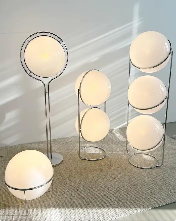 Design moderne LED boule lampadaire pour salon hôtel chambre lampadaires