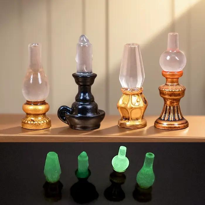 30 pièces de mini lampes à huile rétro lumineuses