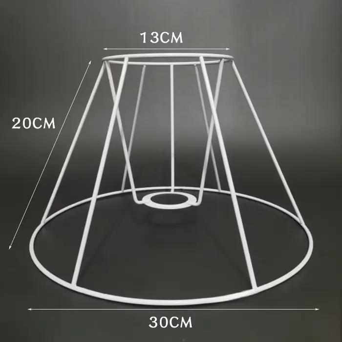 Abat-jour Cage cadre fer fil métallique lumière lustre Support de lampe pour bricolage anneau garde Table