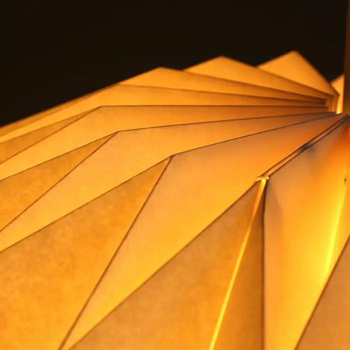 Abat-jour en papier plissé pliable suspendu pour mariage et fêtes d'anniversaire projet DIY bricolage moderne élégant lumineux