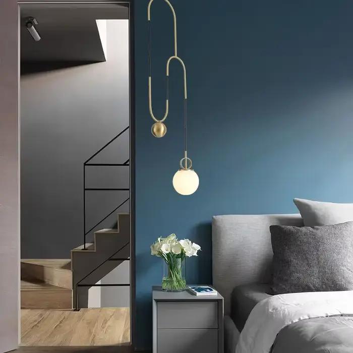 Lampe Suspendue en Boule de Verre localité au Design Moderne