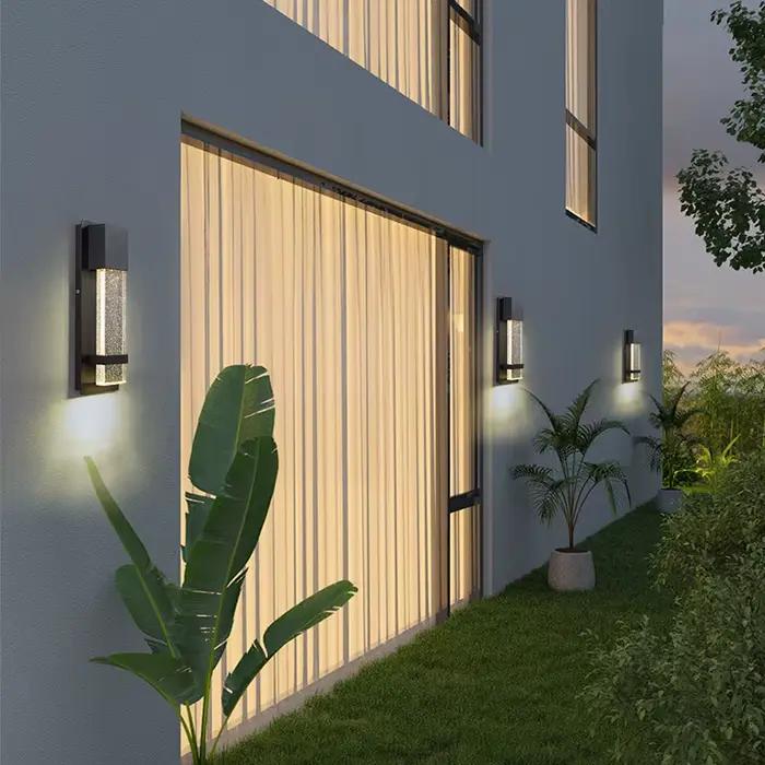 Applique Murale LED Étanche en Aluminium Noir