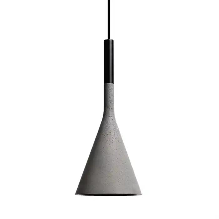 Ciment béton pendentif lumières nordique moderne Led E27 Restaurant Bar salon chambre île cuisine lampe industrielle Design