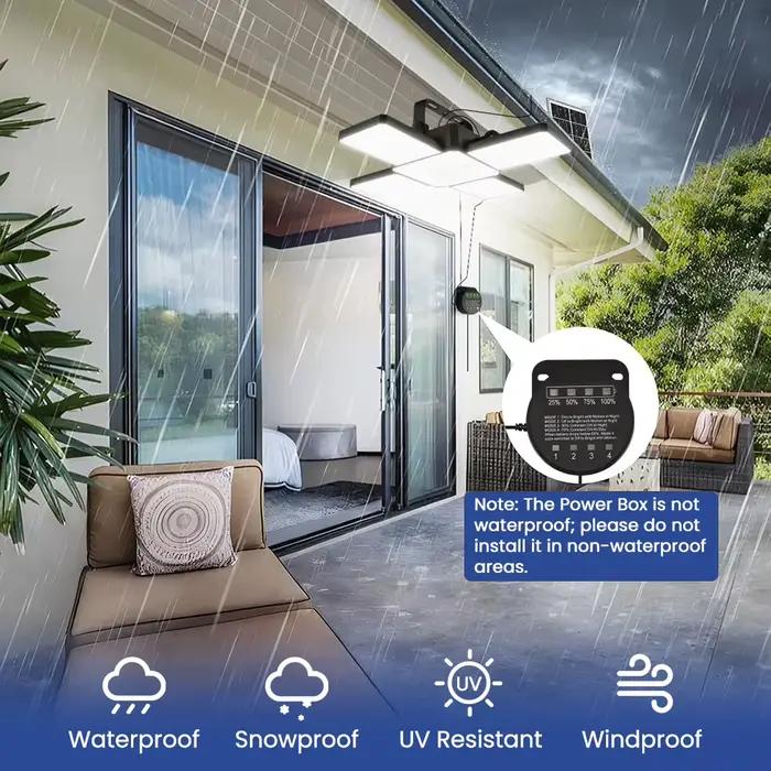 Lampe solaire suspendue LED pour intérieur et extérieur avec détecteur de mouvement, idéale pour jardin, garage, poulailler