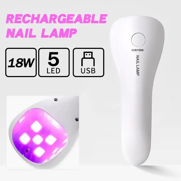 Lampe LED UV portative pour le séchage des ongles, Mini lampe de manucure Rechargeable, sèche-ongles à séchage rapide pour vernis Gel, outils de manucure