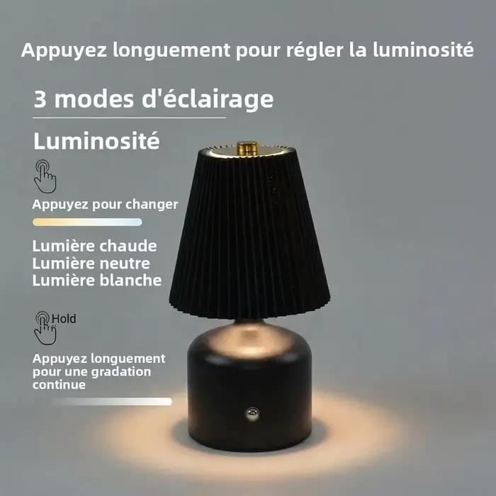 Lampe de chevet KFV, lampe d’ambiance pour chambre à coucher, abat-jour en tissu, lampe de bureau, lampe de bureau à LED, luminosité réglable, décoration d’intérieur.