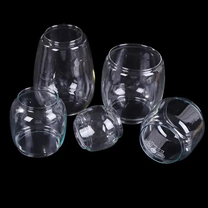 Abat-jour en verre style rétro pour lampe de chevet et extérieur, élégant accessoire d'éclairage circulaire à offrir pour la maison ou les événements spéciaux