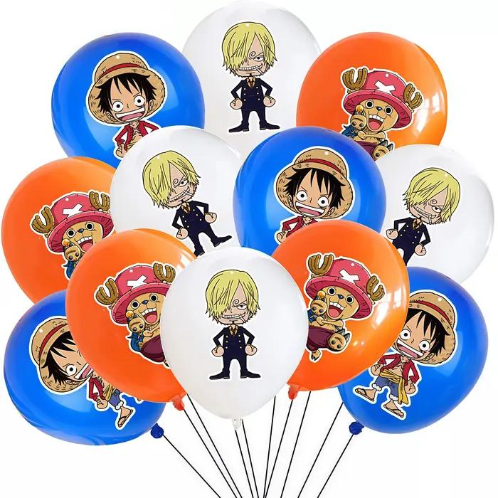 Ensemble de ballons d'anniversaire One Piece, 12/24/36/48 pièces, ballons en Latex pour enfants, fournitures de fête pour garçons et filles, décorations