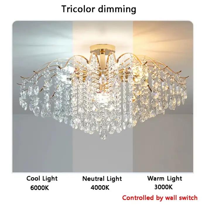 Plafonniers français luxe cristal suspension pour le salon LED Lustre intérieur décoration de la maison