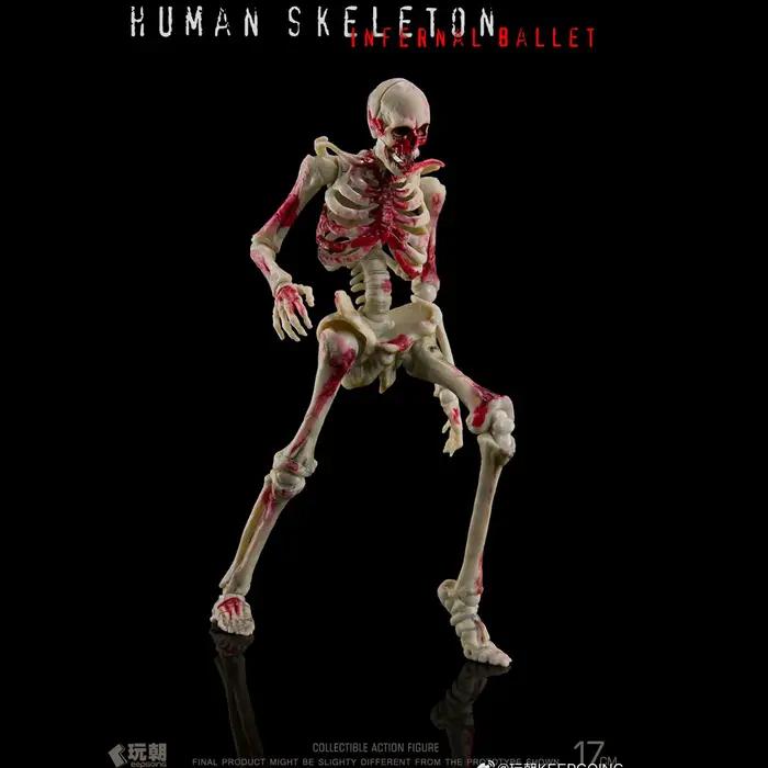 Figurine articulée de squelette humain à l'échelle 1/12 | Enseignement de la biologie | Modèle de collection d'horreur, jouet cadeau pour Halloween