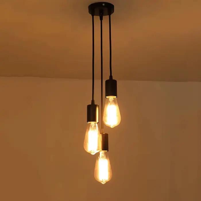 Support de lampe E27 Kit d'éclairage à vis douille de suspension ensemble de lignes de lustre accessoires lampe suspendue rétro à monter soi-même