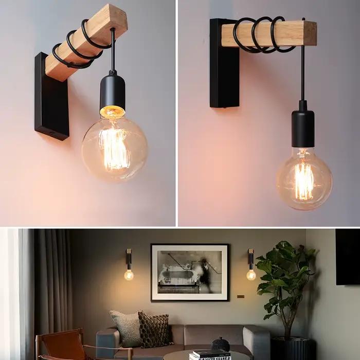 Mur LED appliques luminaires 110 V/220 V E27 fer rétro mur LED lampes lampe intérieure cuisine chevet salon