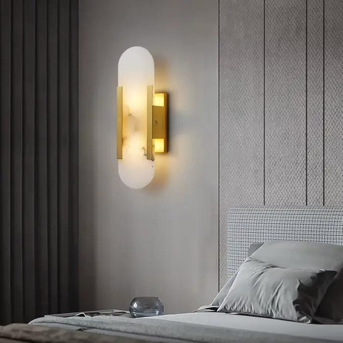 Mur LED lampe moderne marbre applique murale appliques pour salon couloir chambre chevet escalier intérieur décoration de la maison luminaire aplique de pared interior décoration murale tableau décora