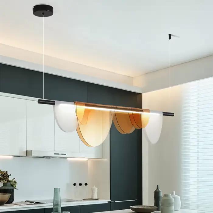 Lampe suspendue en acrylique ambre bleu nordique