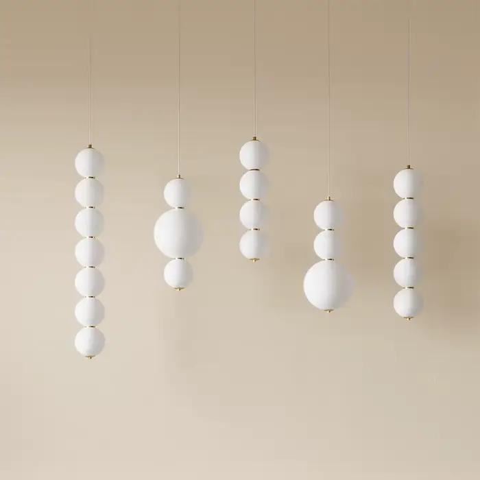 Lustre boule de verre Vertical, lampe suspendue au plafond, lampe suspendue pour salon et chambre à coucher