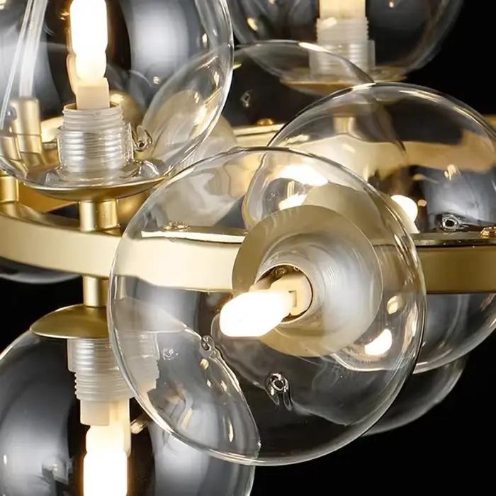 Plafonnier LED suspendu en verre au design moderne