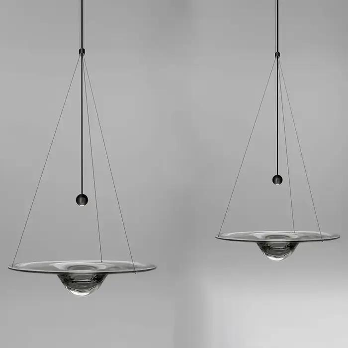 Lampe suspendue créative en forme de goutte d'eau de designer danois