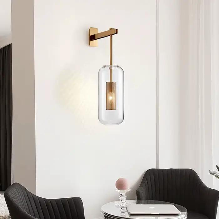 Applique murale de luxe post-moderne lampe texturée minimaliste nordique pour chambre à coucher couloir hôtel décoration de chevet élégante à offrir pour occasions spéciales