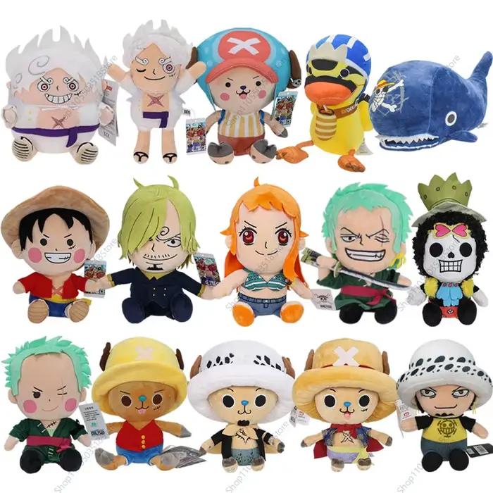Poupées en peluche originales One Piece, personnage de l'équipage du chapeau de paille, Luffy, Zoro, Sanji, Nami, Chopper, Brook, Laboon, Law, jouet en peluche d'anime, cadeau