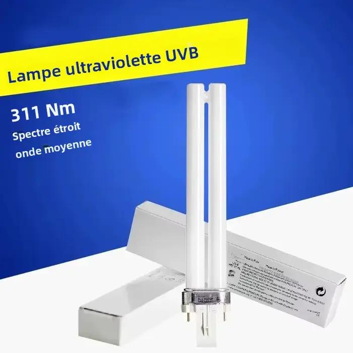Lampe de thérapie UVB portative 311nm, efficace pour traiter le vitiligo, le psoriasis, l'eczéma, équipement de photothérapie UVB