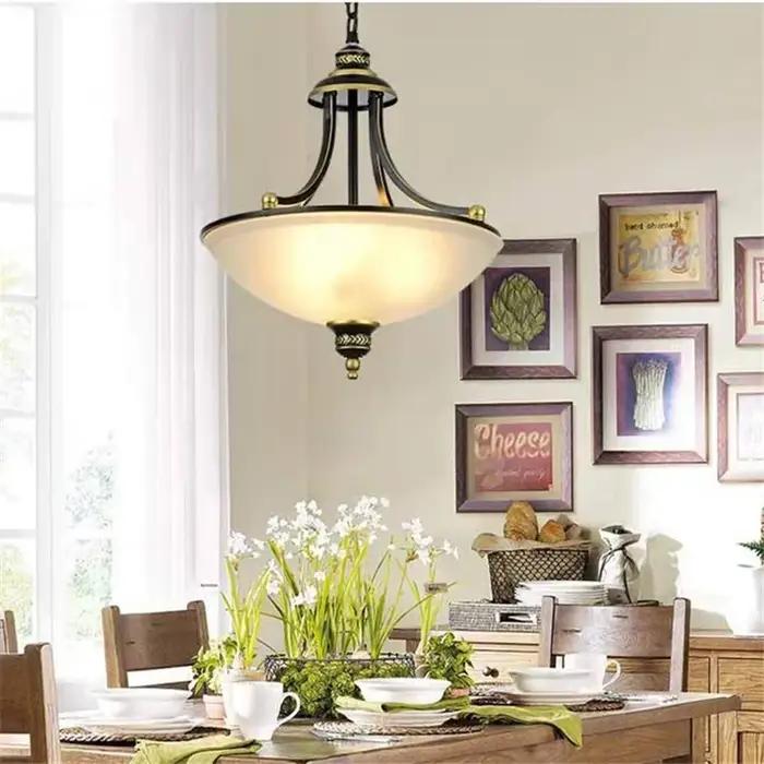 Luminaires suspendus LED en forme de fontaine en cuivre doré de luxe moderne