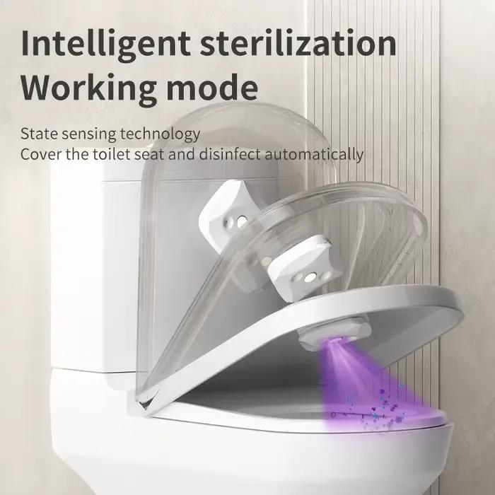 Lampe désinfectante UV pour toilettes, rechargeable par USB, pour la maison, l'hôtel, la salle de bain – désinfection intelligente des toilettes, anti-germes, stérilisation